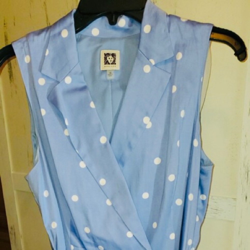 Anne Klein Sleeveless Polka Dot Dress